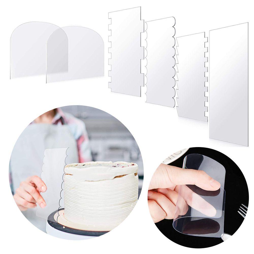 CONOPERY Set 6 Dụng Cụ Làm Phẳng Mặt Bánh Trong Suốt