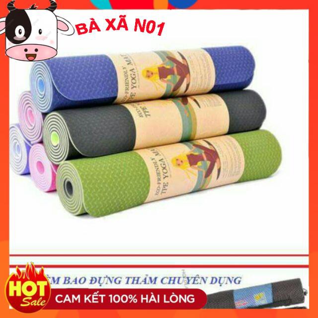 THẢM YOGA 2 LỚP CHẤT LIỆU TPE TẶNG KÈM TÚI