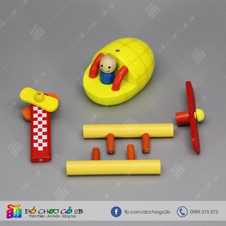 Đồ chơi gỗ Mô hình tên lửa - máy bay lắp ghép
