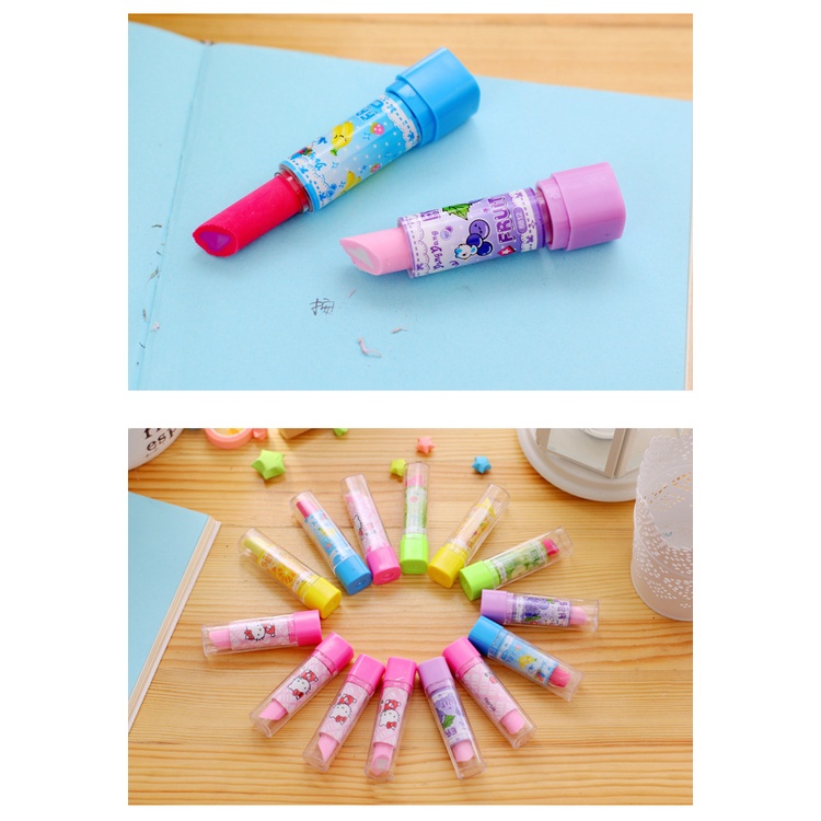 Cục Tẩy Hình Cây Son Nhiều Màu Sắc 10 - Haoshipshop