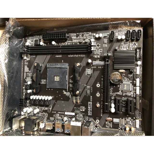 Bo mạch chủ GIGABYTE GA-A320M-S2H qua sử dụng. Mainboard GIGABYTE A320M-S2H Socket AM4 cũ