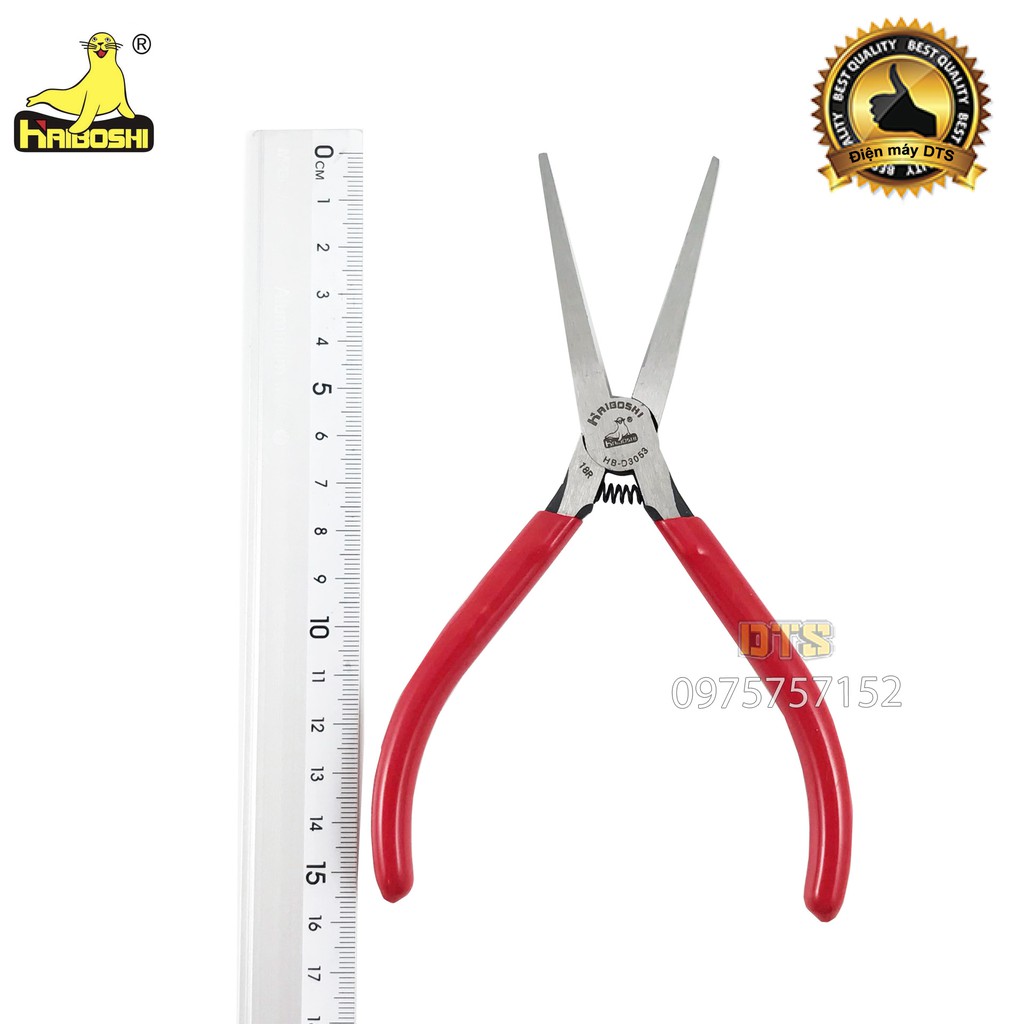 Kìm nhọn không răng cao cấp HAIBOSHI 6 inch/ 150mm, kìm không răng cưa bẻ kính, làm trang sức, mỹ nghệ, chế tác kim hoàn