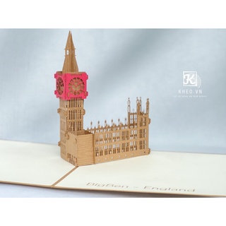 THIỆP 3D THÁP BIG BEN