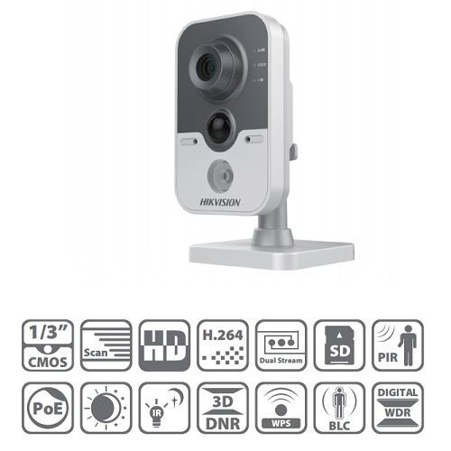 Camera cube IP wifi chống trộm  không dây 2.0mp HIKVISION DS-2CD2420F-IW tích hợp cảm biến chuyển động IR10m Full HD