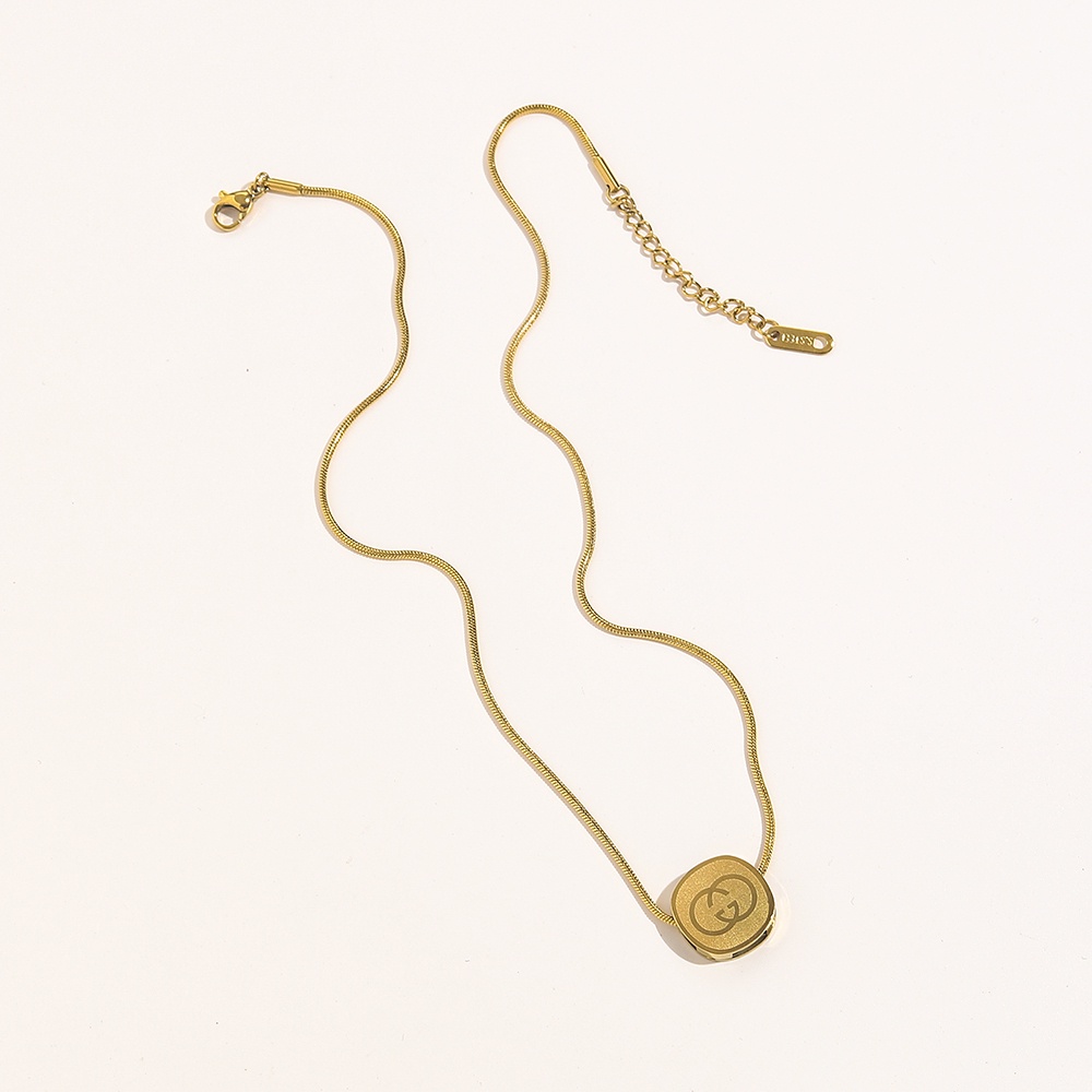 LOUIS VUITTON Vòng cổ Thép Titan Họa Tiết Lv Sang Trọng Cho Nam Nữ