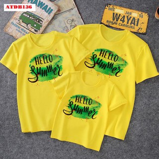 ÁO THUN TAY LỠ IN HỌA TIẾT HELLO SUMMER NỀN XANH CỰC HOT - ATDB136