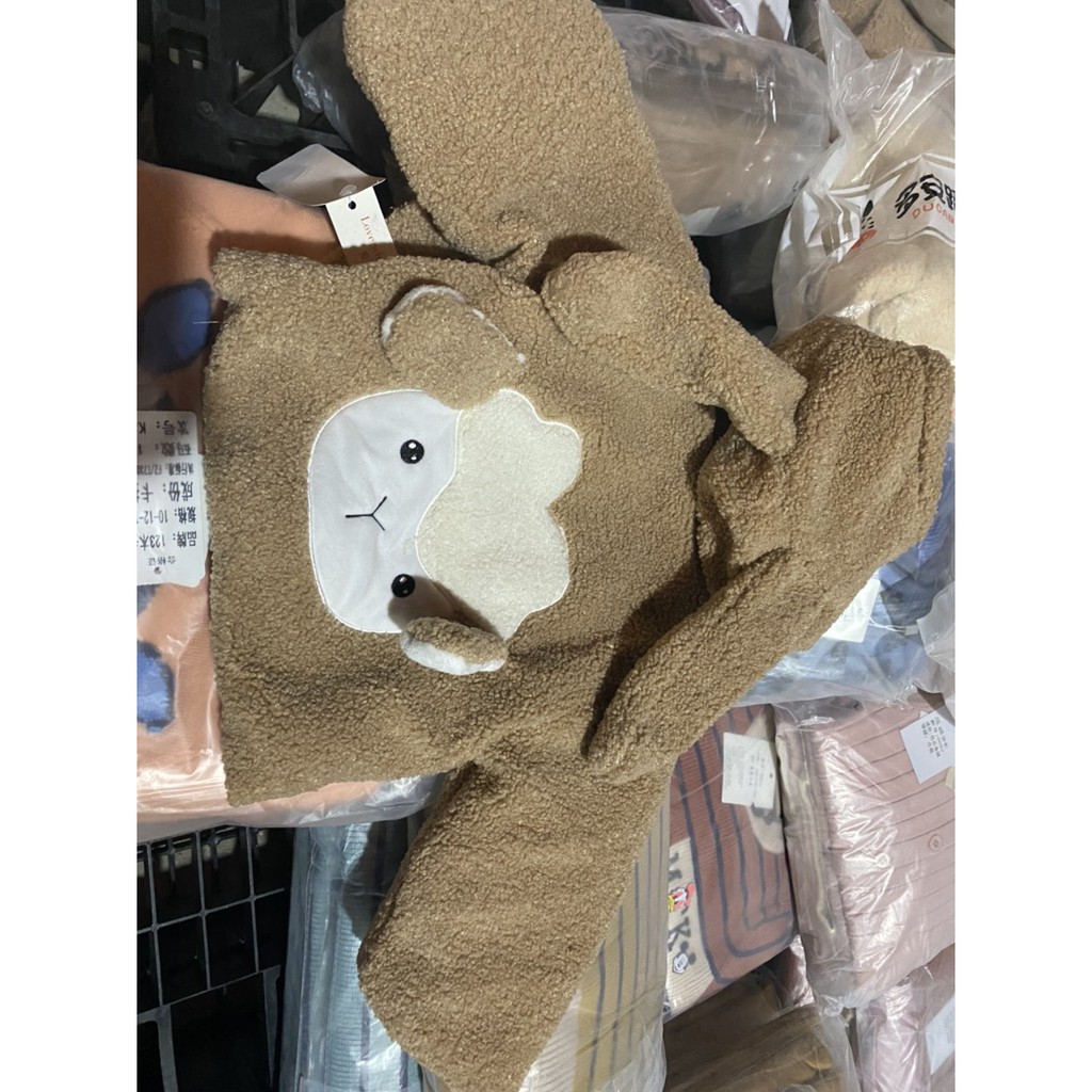 Áo Khoác Lông Cừu Tai Thỏ size 73-100(7kg-14kg), Áo Khoác Tai Thỏ Cho Bé 1-3 tuổi