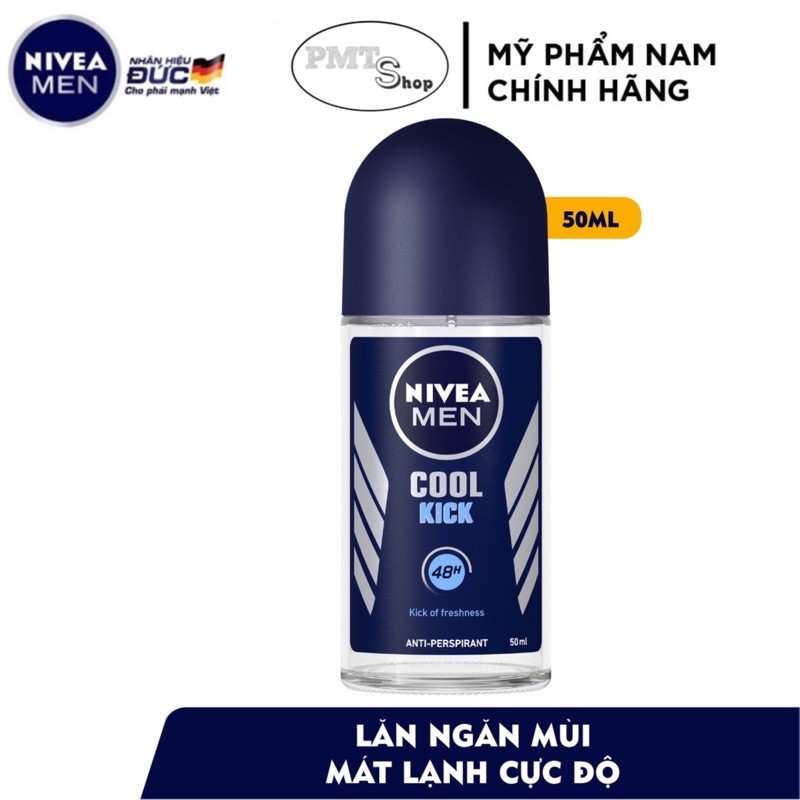 Lăn khử mùi nam Nivea men 50ml Deep | Black & White | Dry Impact | Silver Protect | Amazon | Espresso