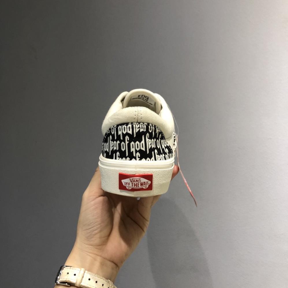 GIÀY VANS FOG FEAR OF GOD LÓT GÓT DA TRẮNG NAM NỮ , GIÀY VANS CHỮ FULL BOX BILL