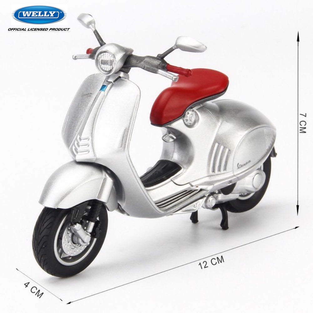 Mô hình xe máy Vespa 946, PX, GTS125 1:18 Welly