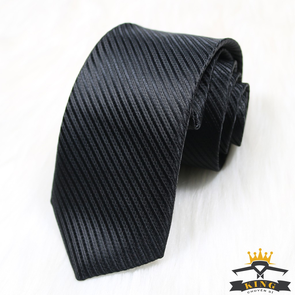 Mặc gì đẹp: Đẹp với Cà vạt nam màu đen và nhiều màu KING công sở silk lụa kiểu dáng hàn quốc bản 8cm C13