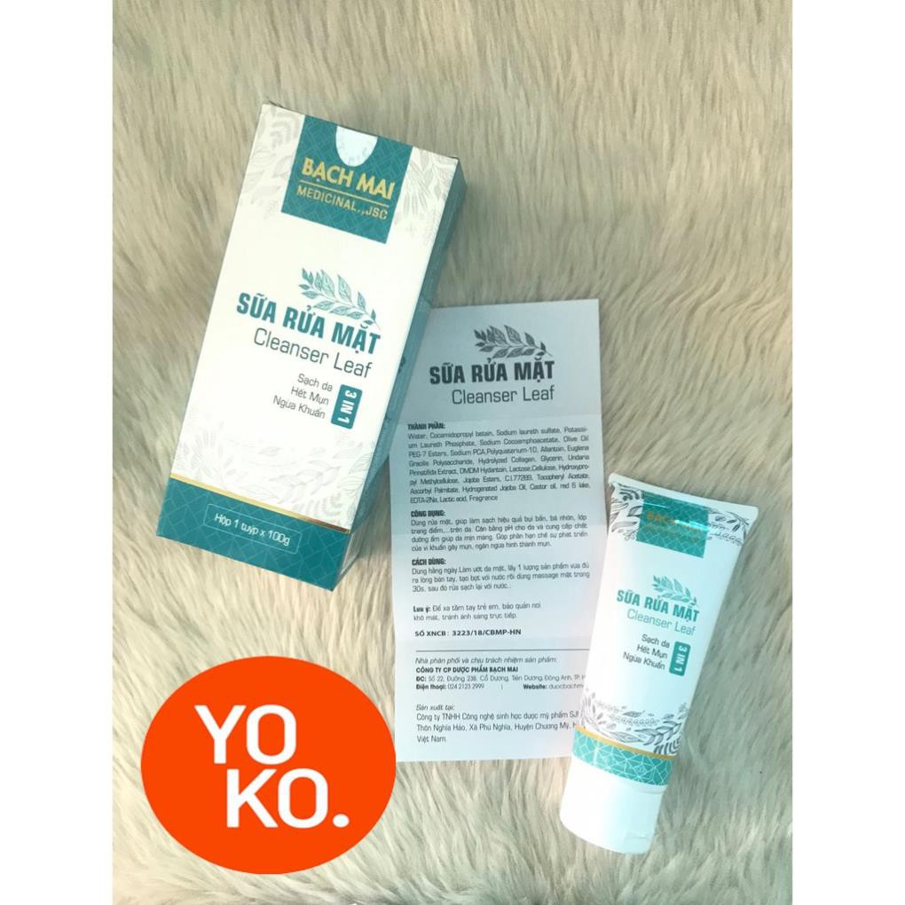 Sữa Rửa Mặt Hết Mụn Sạch Da Ngừa Khuẩn Cleanser Leaf | BigBuy360 - bigbuy360.vn
