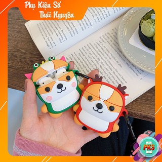 Vỏ bao đựng tại nghe airpod - Case airpod Airpod 1, 2 Shiba Inu chống va đập