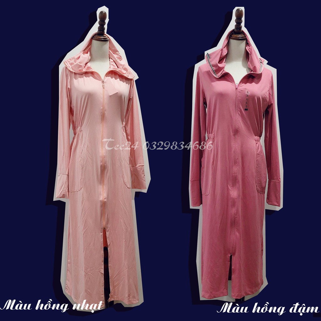 [Mã WARN25 giảm 25k đơn 200k] [nowship]Áo chống nắng toàn thân dáng dài loại 1 vải vân kim cương kèm túi vải | BigBuy360 - bigbuy360.vn