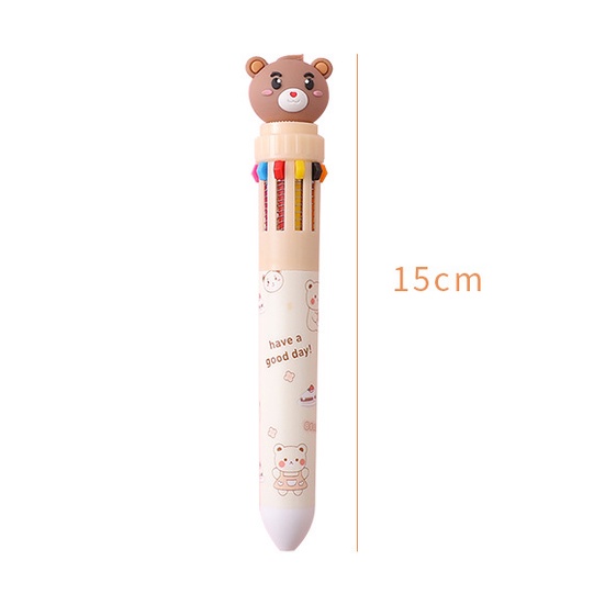 Bút Bi Bấm Nhiều Màu Ngòi 0.5mm Họa Tiết Hoạt Hình Dễ Thương