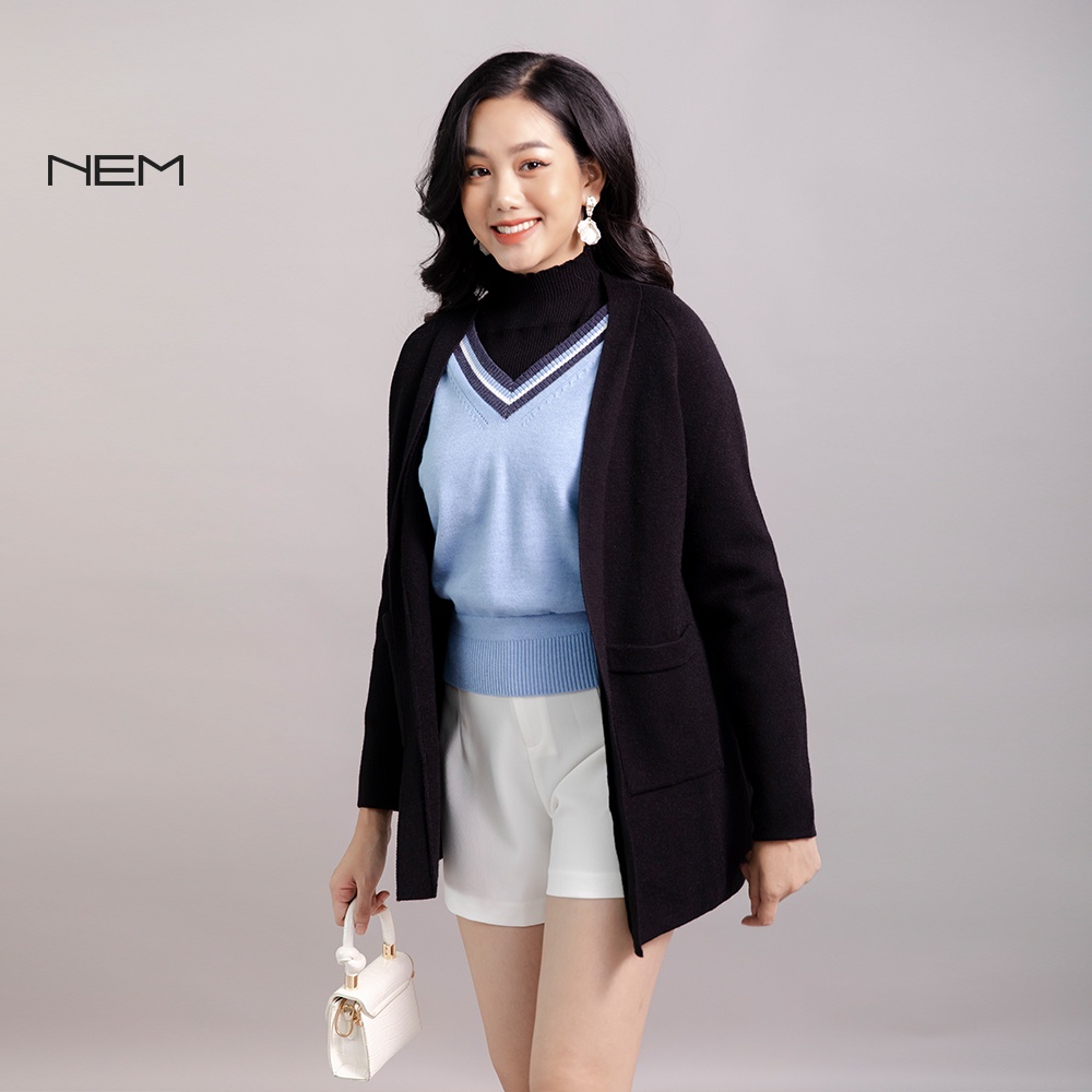 Áo len nữ dài tay thiết kế cổ V NEM Fashion AL62136