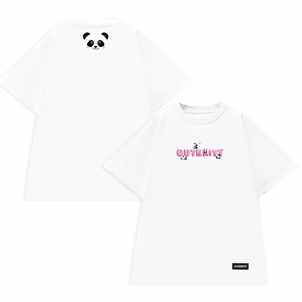 Áo Thun Nam Nữ OUTERITY Panda Gấu Trúc Unisex - Kiểu áo phông form rộng tay lỡ Ulzzang Nelly - Leevin Store *