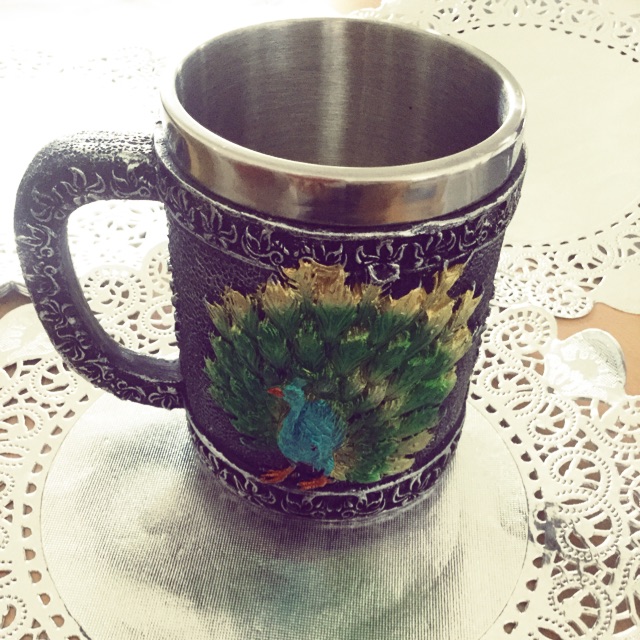 Ly Inox #304 tay cầm con công