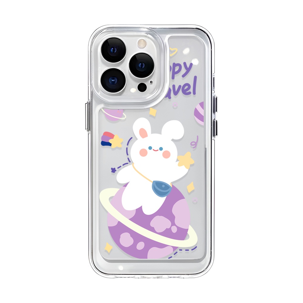 Ốp Điện Thoại Trong Suốt Hình Thỏ Hành Tinh Cho iphone 14 Plus 11 13promax 12 7Plus X XS Max 7 8 SE 2020