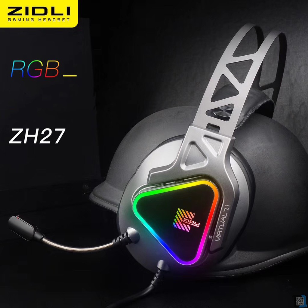 [HÀNG CAO CẤP] Tai nghe Zidli ZH27 Gaming Real RGB 7.1 USB Black - Hàng Chính Hãng