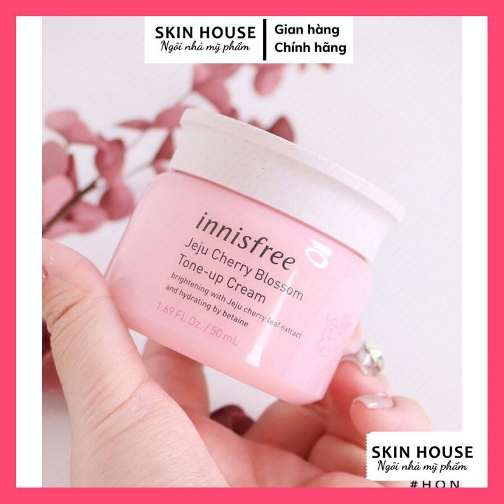 Kem dưỡng Innisfree Tone Up Cream - Kem dưỡng trắng da nâng tông Innisfree Jeju Cherry Blossom Tone Up Cream