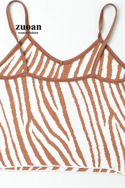 SUXI Áo Yếm Dệt Kim Hoạ Tiết Ngựa Vằn Cho Nữ