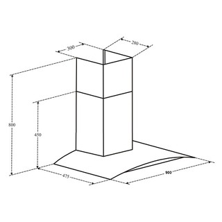 MÁY HÚT MÙI KÍNH CONG KAFF KF-GB973