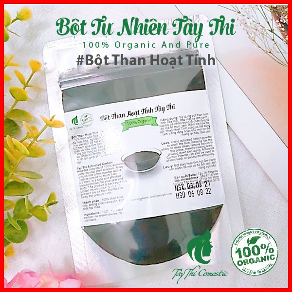 Bột Than Hoạt Tính Xay Mịn Gói 100 gram