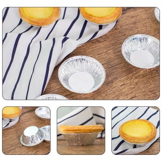 Chén giấy nhôm bạc đựng tart trứng
