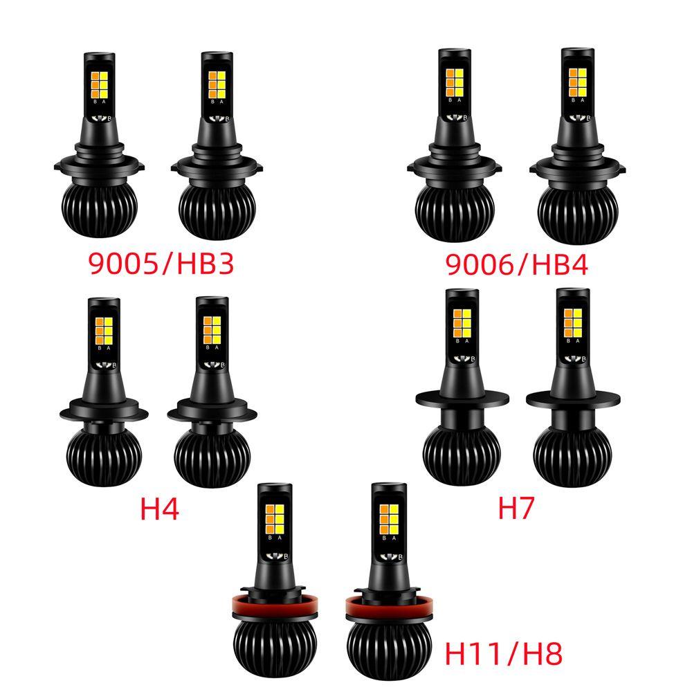 Bộ 2 Đèn LED Sương Mù Siêu Sáng 40W H8 H11 9005 9006 H4 H7 DRL Cho Xe Hơi