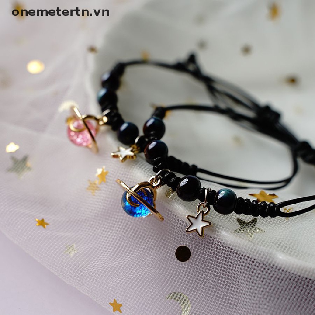 Vòng Đeo Tay Xỏ Hạt Mặt Hành Tinh Vũ Trụ Thời Trang Hàn Quốc Sáng Tạo Dành Cho Bạn Nữ Bạn Thân Thời Trang Làm Quà Tặ