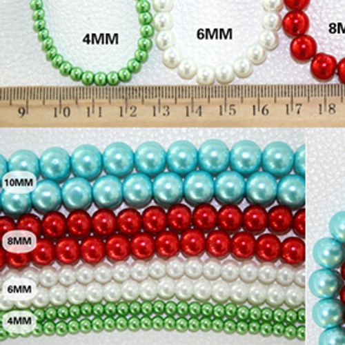 Beadia Chuỗi Hạt Ngọc Trai 4mm 6mm 8mm 10mm Dùng Làm Trang Sức Thủ Công