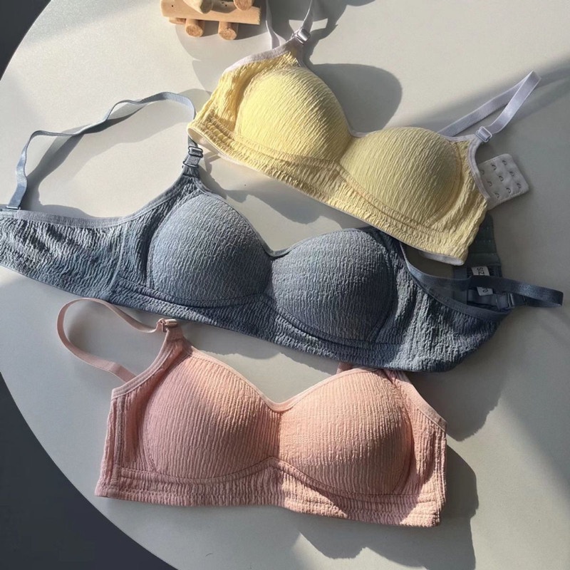 Áo Ngực Cotton Mềm Mại Có Gọng Nâng Ngực 7 Màu Lựa Chọn Phong Cách Nhật Bản Cho Nữ