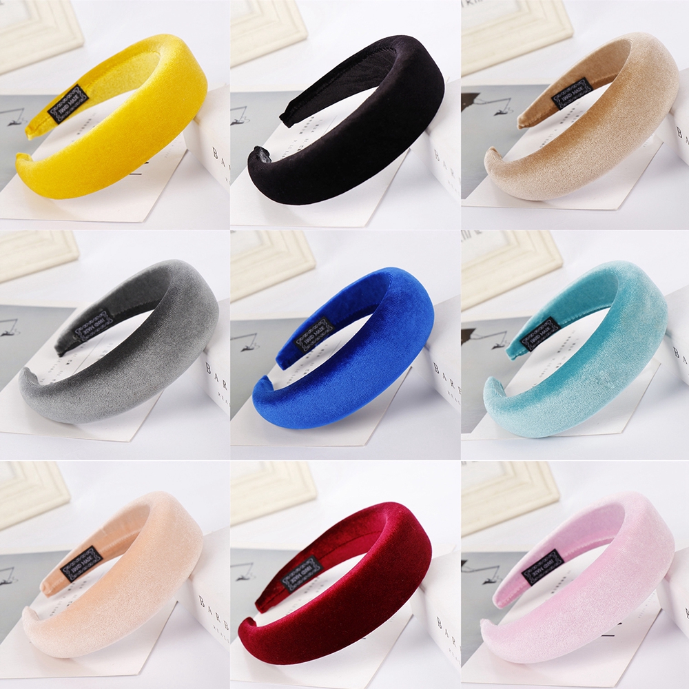 Băng đô nhung cài tóc đơn giản thời trang cho nữ