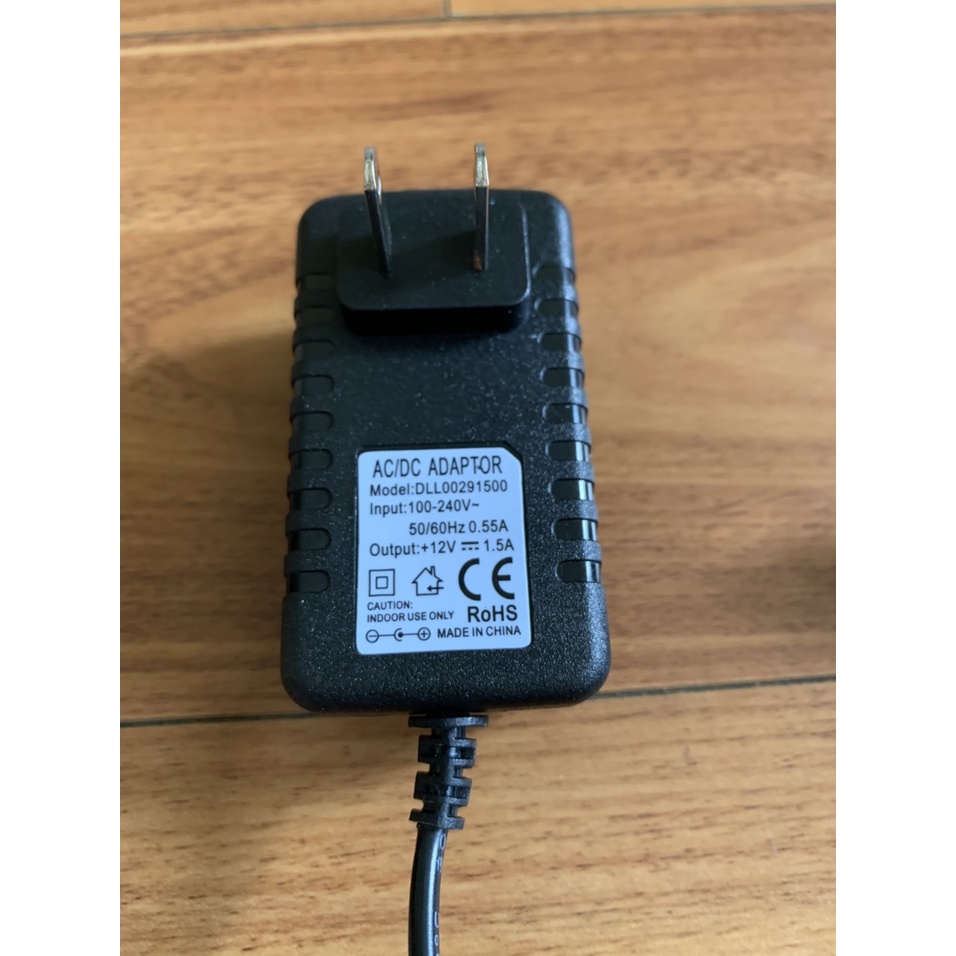 Bộ adapter 12v + dây kẹp bình acquy dùng cho quạt bình acquy
