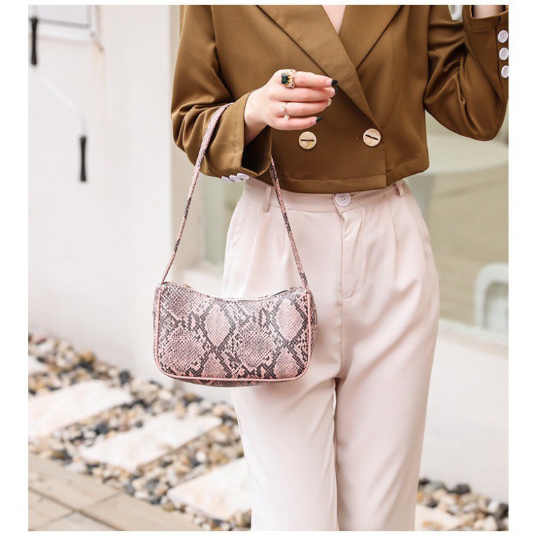 Túi kẹp nách vân da trăn quai tròn thời trang thanh lịch KN06 túi đeo vai TX Quảng Châu cao cấp | BigBuy360 - bigbuy360.vn