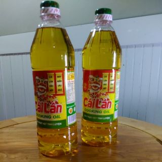 2 chai dầu ăn Cái Lân loại 1 lít - dầu thực vật tốt sức khoẻ