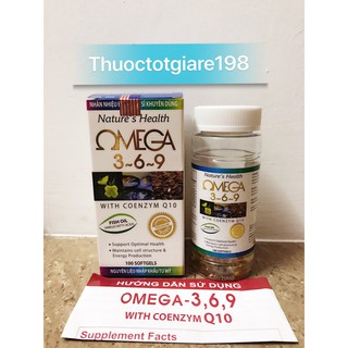 OMEGA 369 - Tăng cường thị lực cho mắt, giúp sáng mắt, tốt cho da, tim mạch (Lọ 100 viên)