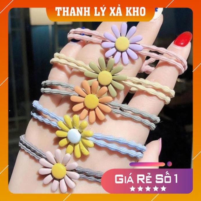 _( 1k) Dây buộc tóc hoa cúc chi nhiều màu sắc hot trend 2019 #1k