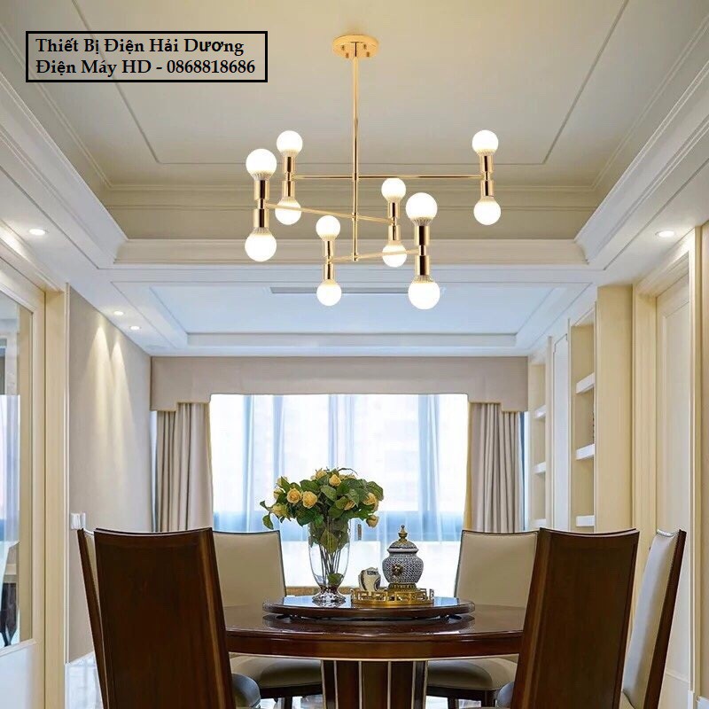 Đèn thả chùm decor phong cách châu Âu - TN832  - Đã Bao Gồm 12 Bóng Led 3w - Bảo hành 12 tháng