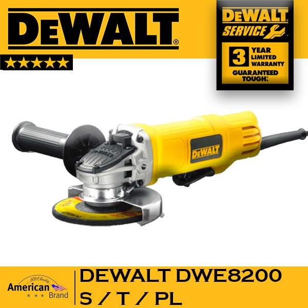Máy mài góc DeWalt DWE8200S 100mm - Công suất 850W, tay cầm êm chống trượt