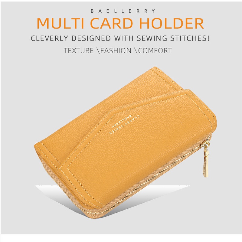 Ví cầm tay PIERRE LOUES dáng dài đa năng có ngăn đựng thẻ cho nữ