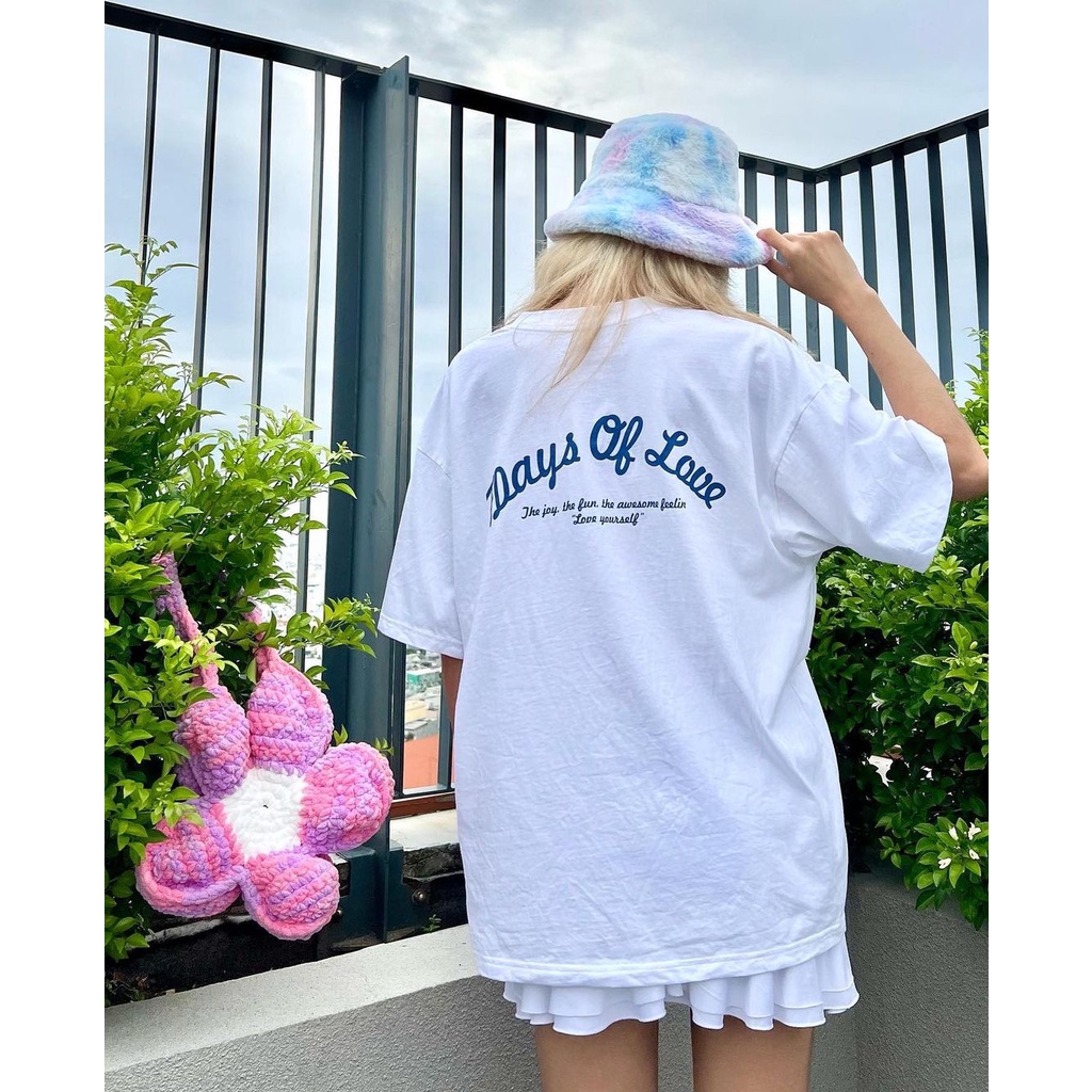 Áo thun tay lỡ unisex 7 Day of love - Cocoo store