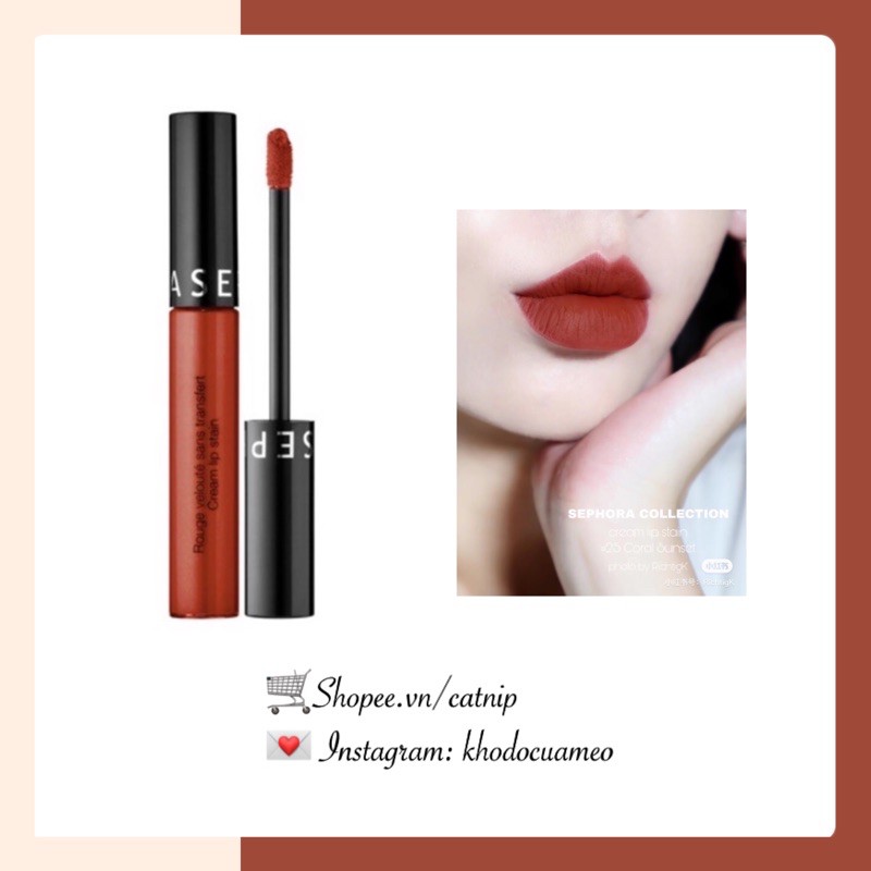 [CÓ SẴN] 👄 Son kem lì Sephora màu 01, 25 coral sunset 👄