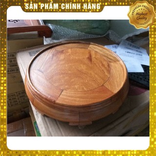 [Mỹ Nghệ Đồng Kỵ] Kỷ đế tròn gỗ hương đỏ Kỷ tròn-Đôn tròn không chân-Đế bát hương (đồ thờ gỗ, kê bát hương)