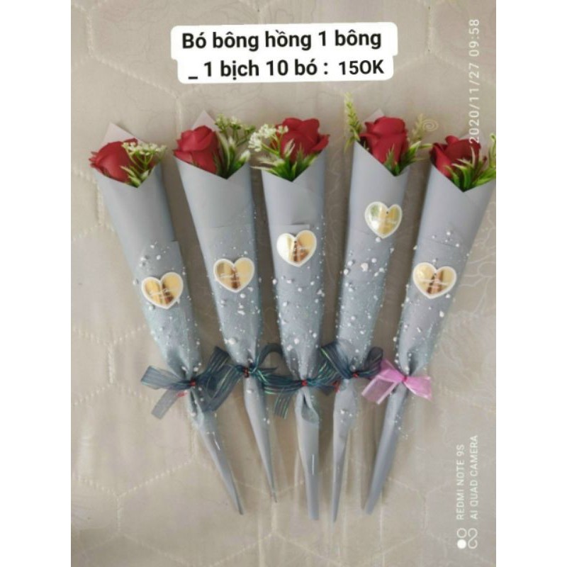 BÓ BÔNG HỒNG 1 BÔNG