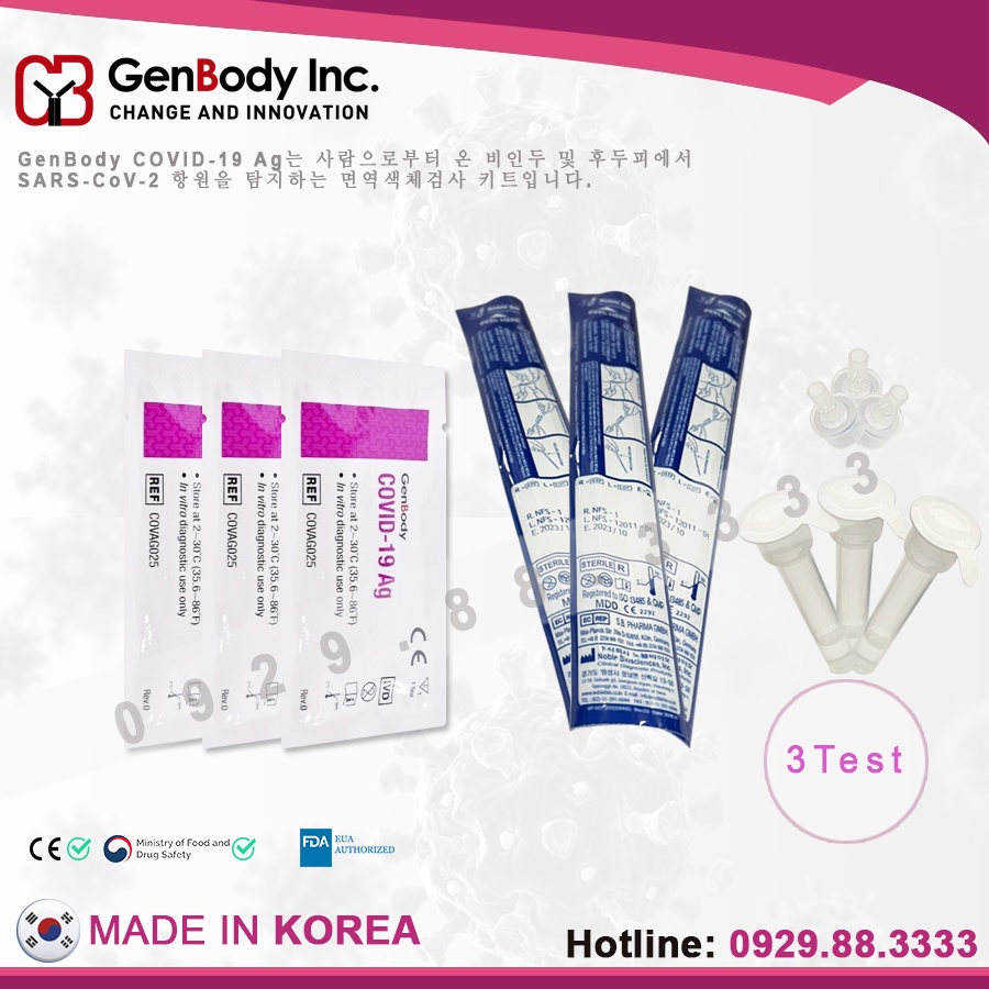 Kit Test GenBody COVID-19 Ag Hàn Quốc