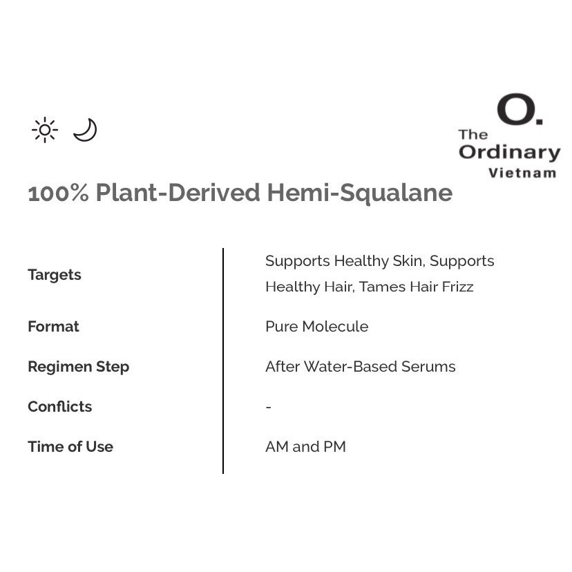 [Bill CANADA] Tinh Dầu Dưỡng Ẩm, Chống Lão Hóa - The Ordinary 100% Plant-Derived Hemi Squalane | BigBuy360 - bigbuy360.vn