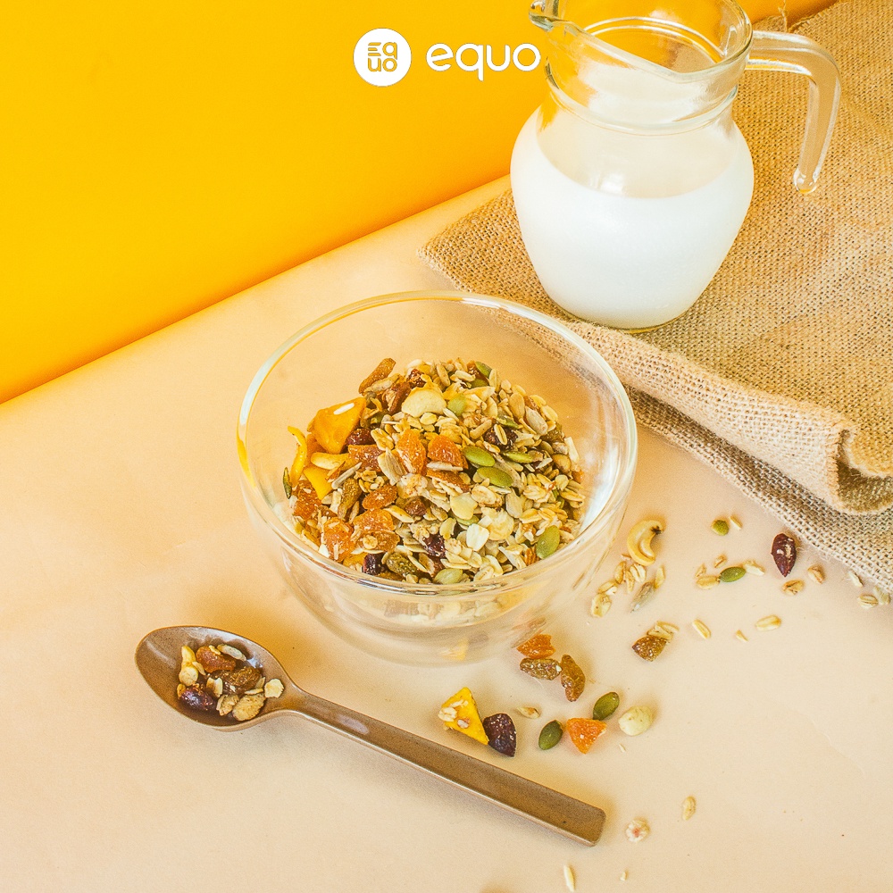 COMBO Tropical Granola Ngũ cốc nhiệt đới Monsieur Luxe và Hộp muỗng bã mía EQUO hộp 15 chiếc