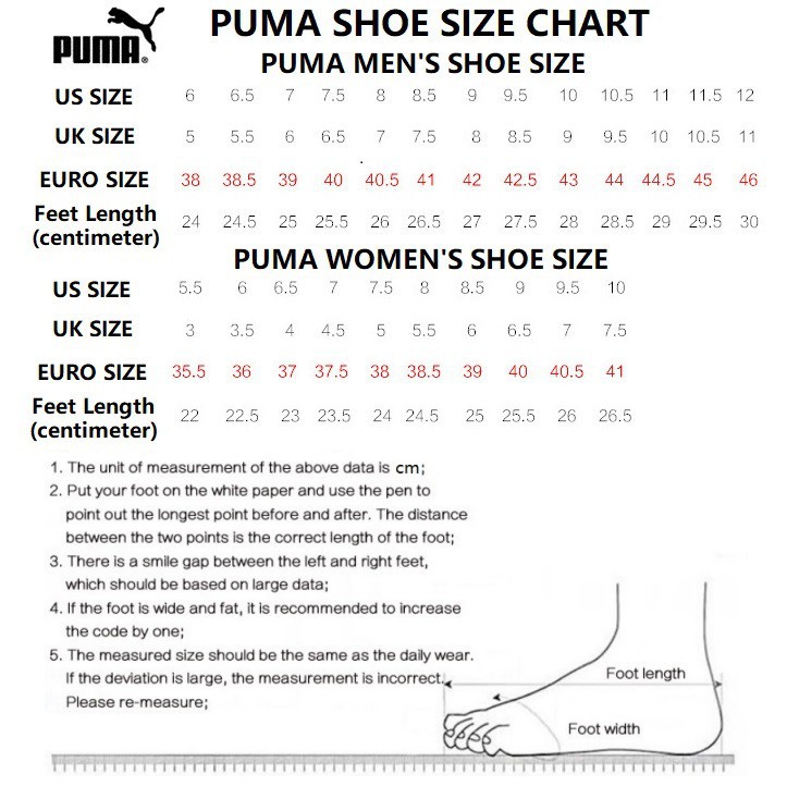Tổng Hợp Puma Size Chart Giá Rẻ, Bán Chạy Tháng 8/2023 - Beecost